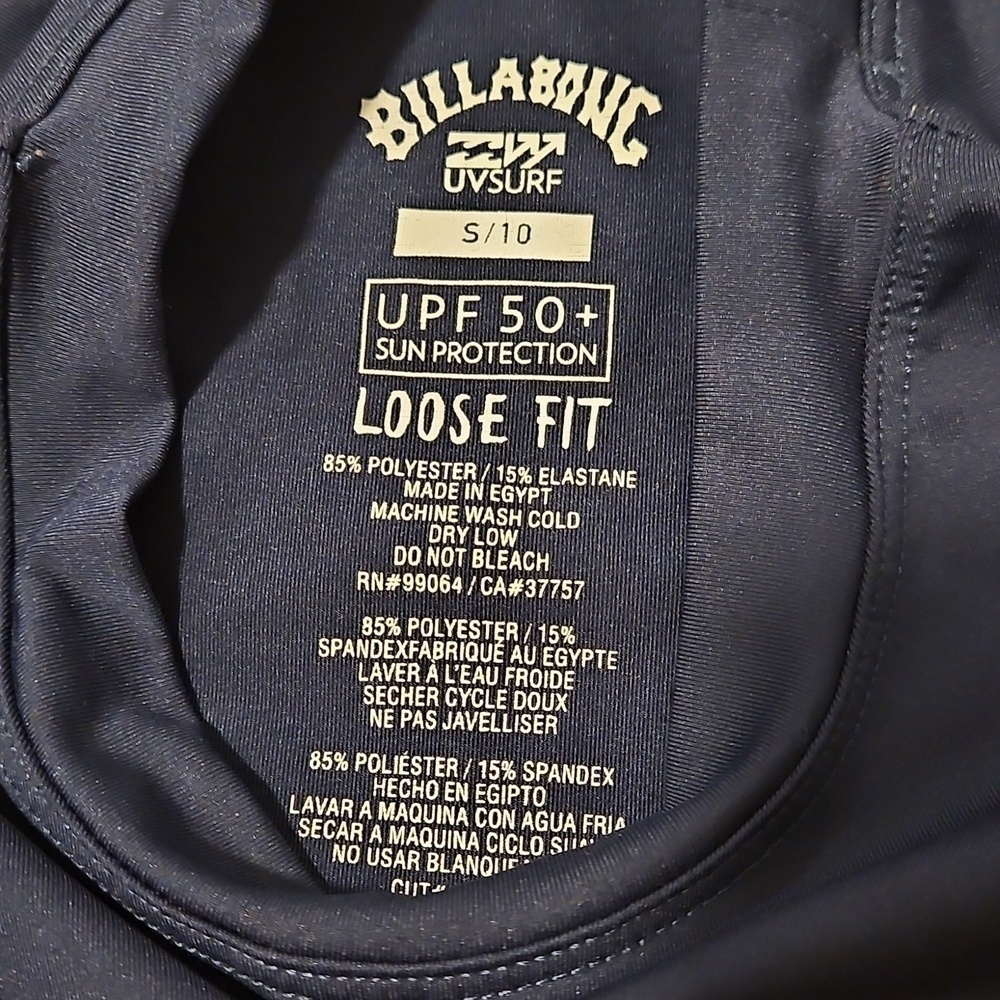 Billabong T-shirt Uvsurf small Get Ready For Summer! UPF 50 Sun Protection - Picture 3 of 6